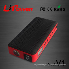 Car emergency hammer design FCC CE lithium polymer 12800mAh 12v with LED screen ON/OFF switch 3C RoHs case to start the car